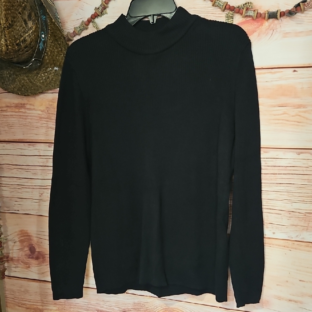 Gently Loved "Karen Scott" Black Long Sleeve Sweater! XL